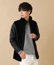 MKUAO22230 MK MICHEL KLEIN HOMME(MKミッシェルクランオム) 《オンラインストア限定プライス》【着脱可能！ハイブリットボアライナー付き】４ＷＡＹ：ストレッチコート カーキ