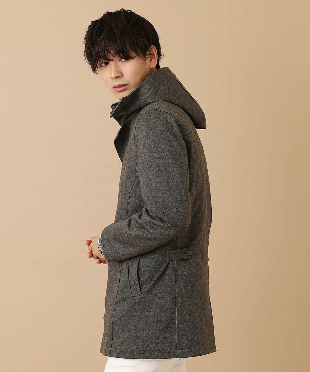 MKUAO22230 MK MICHEL KLEIN HOMME(MKミッシェルクランオム) 《オンラインストア限定プライス》【着脱可能！ハイブリットボアライナー付き】４ＷＡＹ：ストレッチコート カーキ