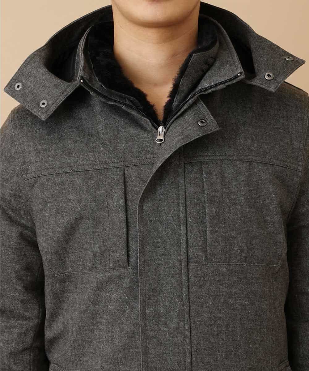 MKUAO22230 MK MICHEL KLEIN HOMME(MKミッシェルクランオム) 《オンラインストア限定プライス》【着脱可能！ハイブリットボアライナー付き】４ＷＡＹ：ストレッチコート カーキ