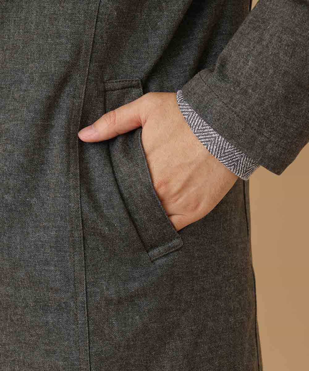 MKUAO22230 MK MICHEL KLEIN HOMME(MKミッシェルクランオム) 《オンラインストア限定プライス》【着脱可能！ハイブリットボアライナー付き】４ＷＡＹ：ストレッチコート カーキ