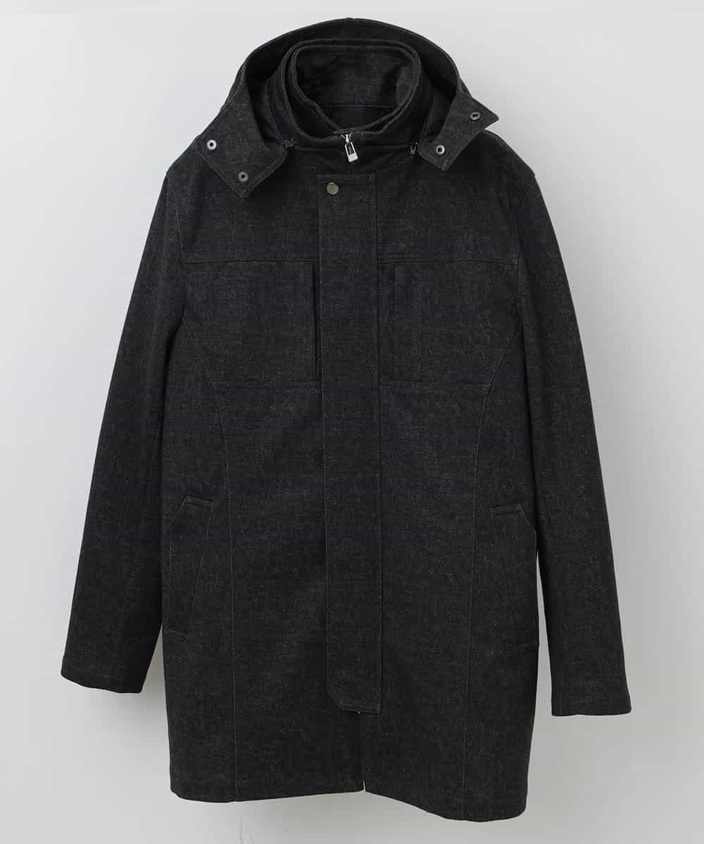 MKUAO22230 MK MICHEL KLEIN HOMME(MKミッシェルクランオム) 《オンラインストア限定プライス》【着脱可能！ハイブリットボアライナー付き】４ＷＡＹ：ストレッチコート ブラック
