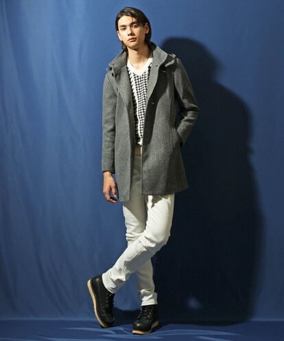 MKUAS51220 MK MICHEL KLEIN HOMME TEC MELTON フードコート