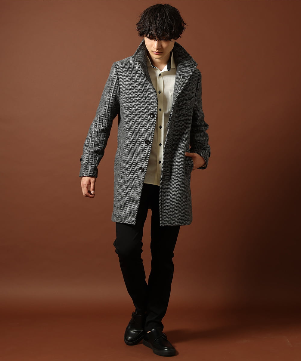 尾州ツイードコート その他のコート ブルゾン Mk Michel Klein Homme Mkミッシェルクランオム イトキンオンラインストア