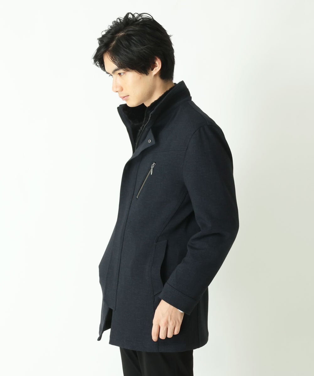 MKUAU11270 MK MICHEL KLEIN HOMME(MKミッシェルクランオム) 2WAY TEC ライナー付きコート ネイビー(57)