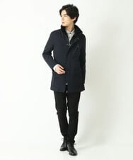 MKUAU11270 MK MICHEL KLEIN HOMME(MKミッシェルクランオム) 2WAY TEC ライナー付きコート ネイビー(57)