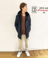 MKUAU11270 MK MICHEL KLEIN HOMME(MKミッシェルクランオム) 2WAY TEC ライナー付きコート ネイビー(57)