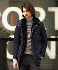 MKUAU11270 MK MICHEL KLEIN HOMME(MKミッシェルクランオム) 2WAY TEC ライナー付きコート ネイビー(57)