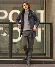 MKUAU11270 MK MICHEL KLEIN HOMME(MKミッシェルクランオム) 2WAY TEC ライナー付きコート ネイビー(57)