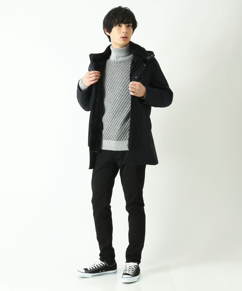 MKUAU11270 MK MICHEL KLEIN HOMME(MKミッシェルクランオム) 2WAY TEC ライナー付きコート ネイビー(57)