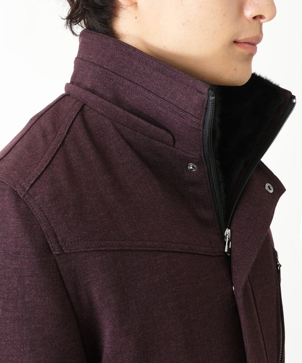 MKUAU11270 MK MICHEL KLEIN HOMME(MKミッシェルクランオム) 2WAY TEC ライナー付きコート パープル(77)