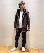MKUAU11270 MK MICHEL KLEIN HOMME(MKミッシェルクランオム) 2WAY TEC ライナー付きコート パープル(77)