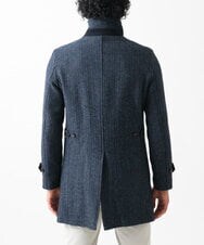 MKUAV70420 MK MICHEL KLEIN HOMME(MKミッシェルクランオム) 尾州ツイード / ロングコート ブルー