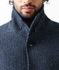 MKUAV70420 MK MICHEL KLEIN HOMME(MKミッシェルクランオム) 尾州ツイード / ロングコート ブルー