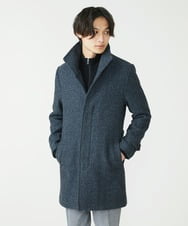 MKUAV70420 MK MICHEL KLEIN HOMME(MKミッシェルクランオム) 尾州ツイード / ロングコート ネイビー(58)
