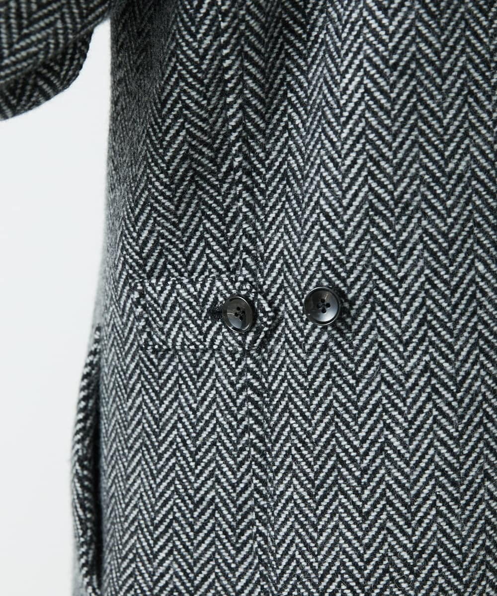 MKUAV70420 MK MICHEL KLEIN HOMME(MKミッシェルクランオム) 尾州ツイード / ロングコート グレー(92)
