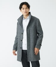 MKUAV70420 MK MICHEL KLEIN HOMME(MKミッシェルクランオム) 尾州ツイード / ロングコート グレー(92)