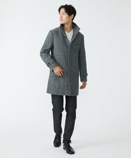 MKUAV70420 MK MICHEL KLEIN HOMME(MKミッシェルクランオム) 尾州ツイード / ロングコート グレー(92)