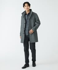 MKUAV70420 MK MICHEL KLEIN HOMME(MKミッシェルクランオム) 尾州ツイード / ロングコート グレー(92)