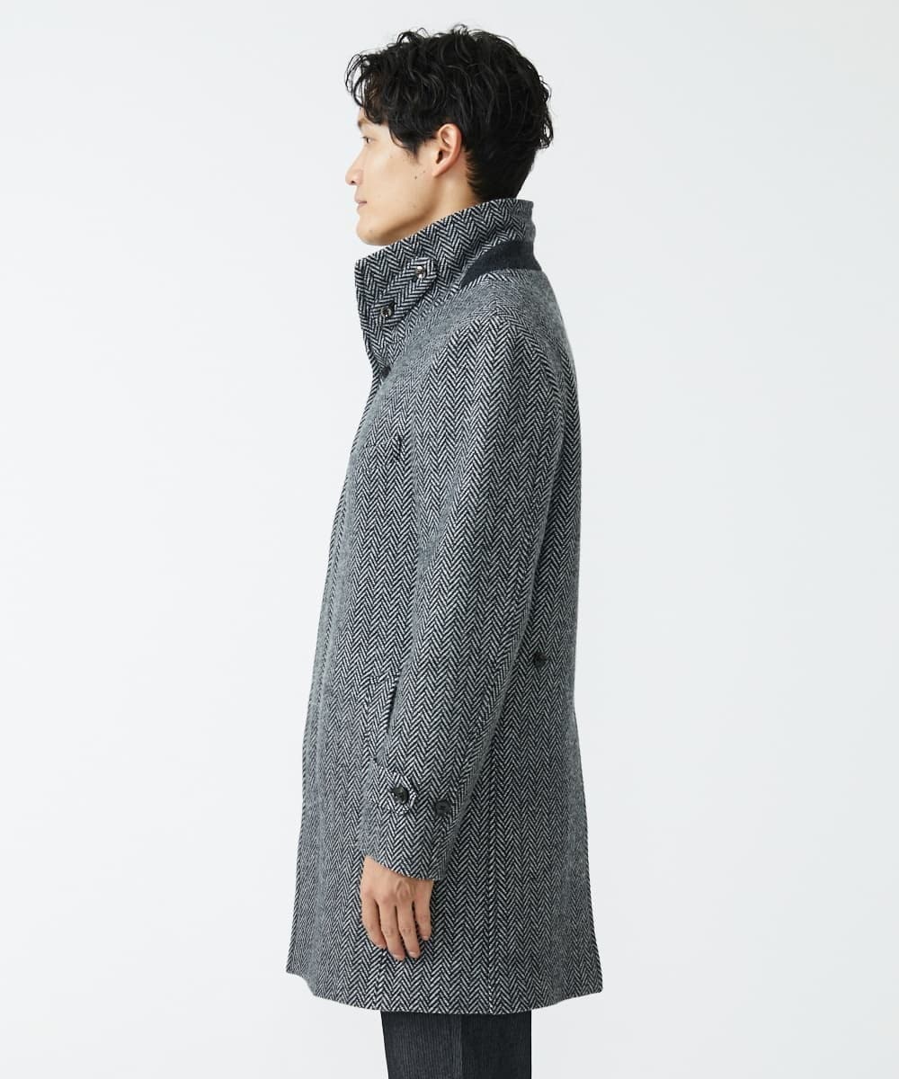 MKUAV70420 MK MICHEL KLEIN HOMME(MKミッシェルクランオム) 尾州ツイード / ロングコート グレー(92)