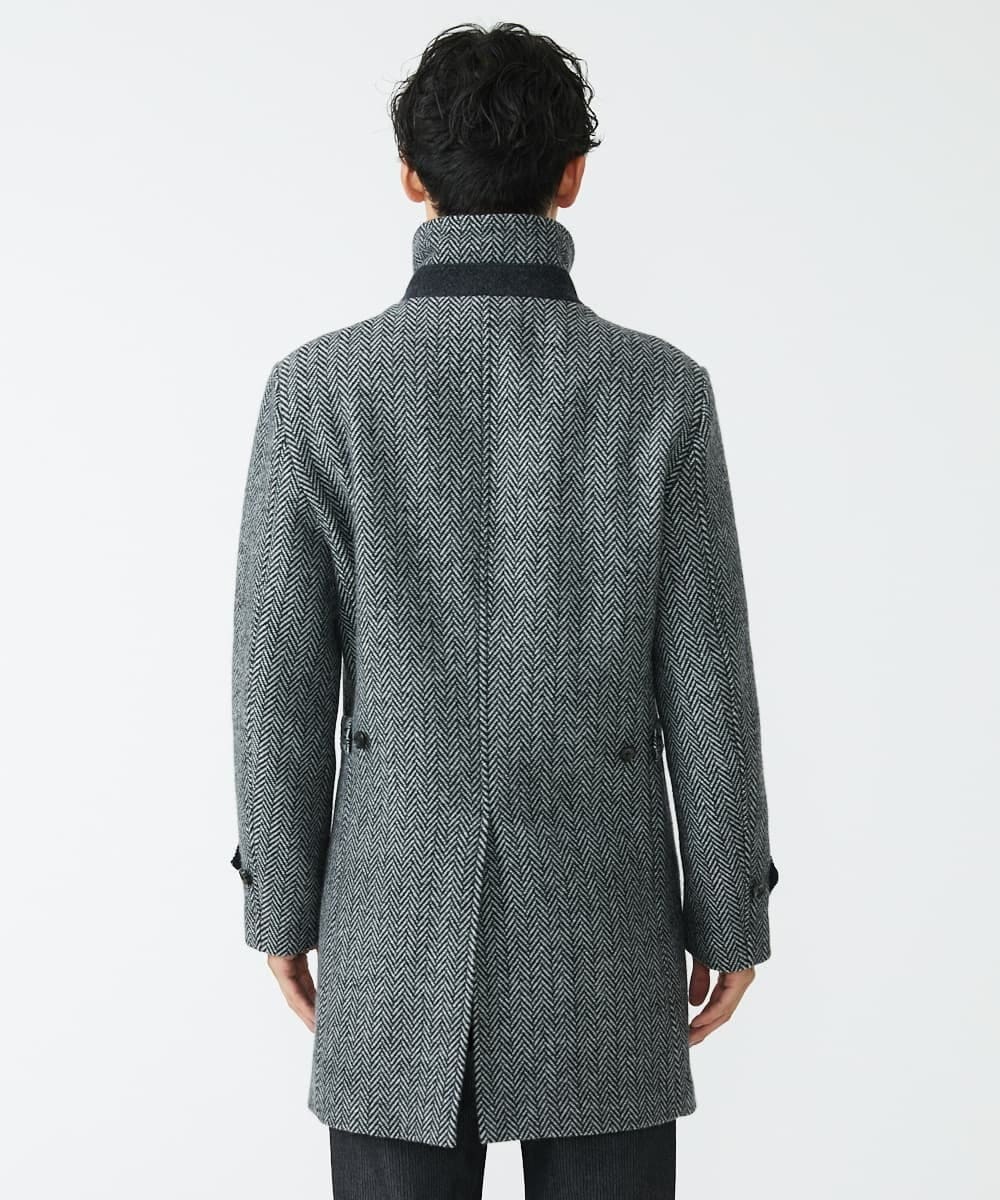 MKUAV70420 MK MICHEL KLEIN HOMME(MKミッシェルクランオム) 尾州ツイード / ロングコート グレー(92)