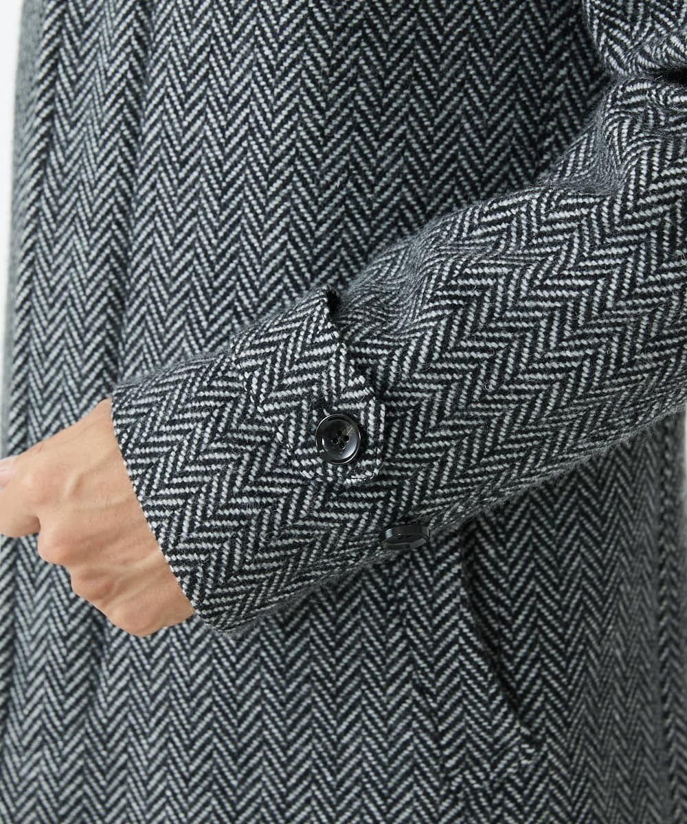 MKUAV70420 MK MICHEL KLEIN HOMME(MKミッシェルクランオム) 尾州ツイード / ロングコート グレー(92)