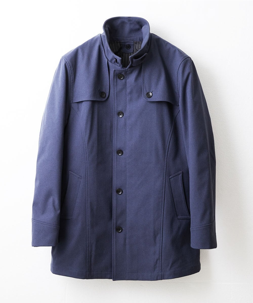 MKUAV71420 MK MICHEL KLEIN HOMME(MKミッシェルクランオム) ライナー付き / ウールタッチボンディングコート ブルー(55)
