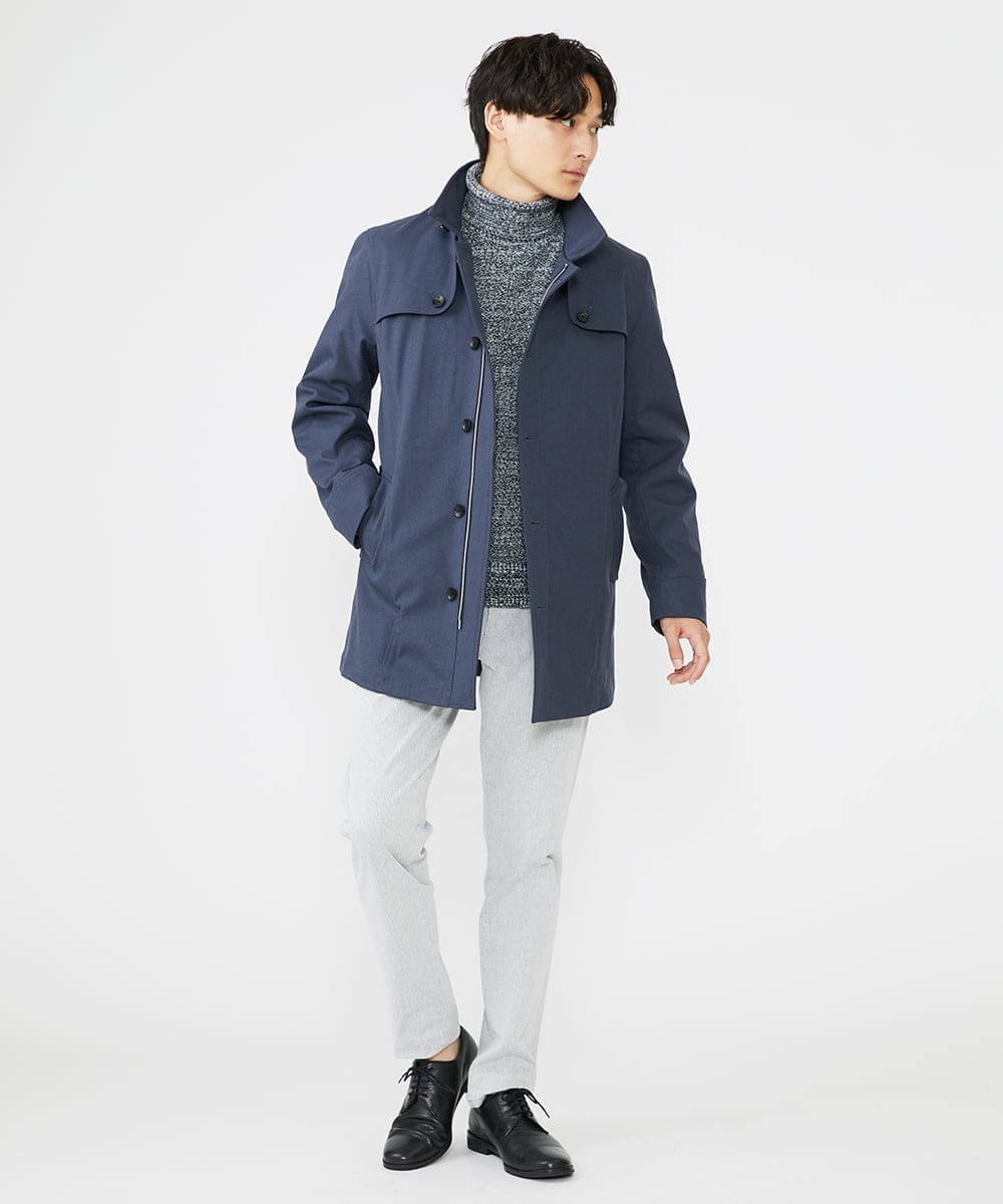 MKUAV71420 MK MICHEL KLEIN HOMME(MKミッシェルクランオム) ライナー付き / ウールタッチボンディングコート ブルー(55)