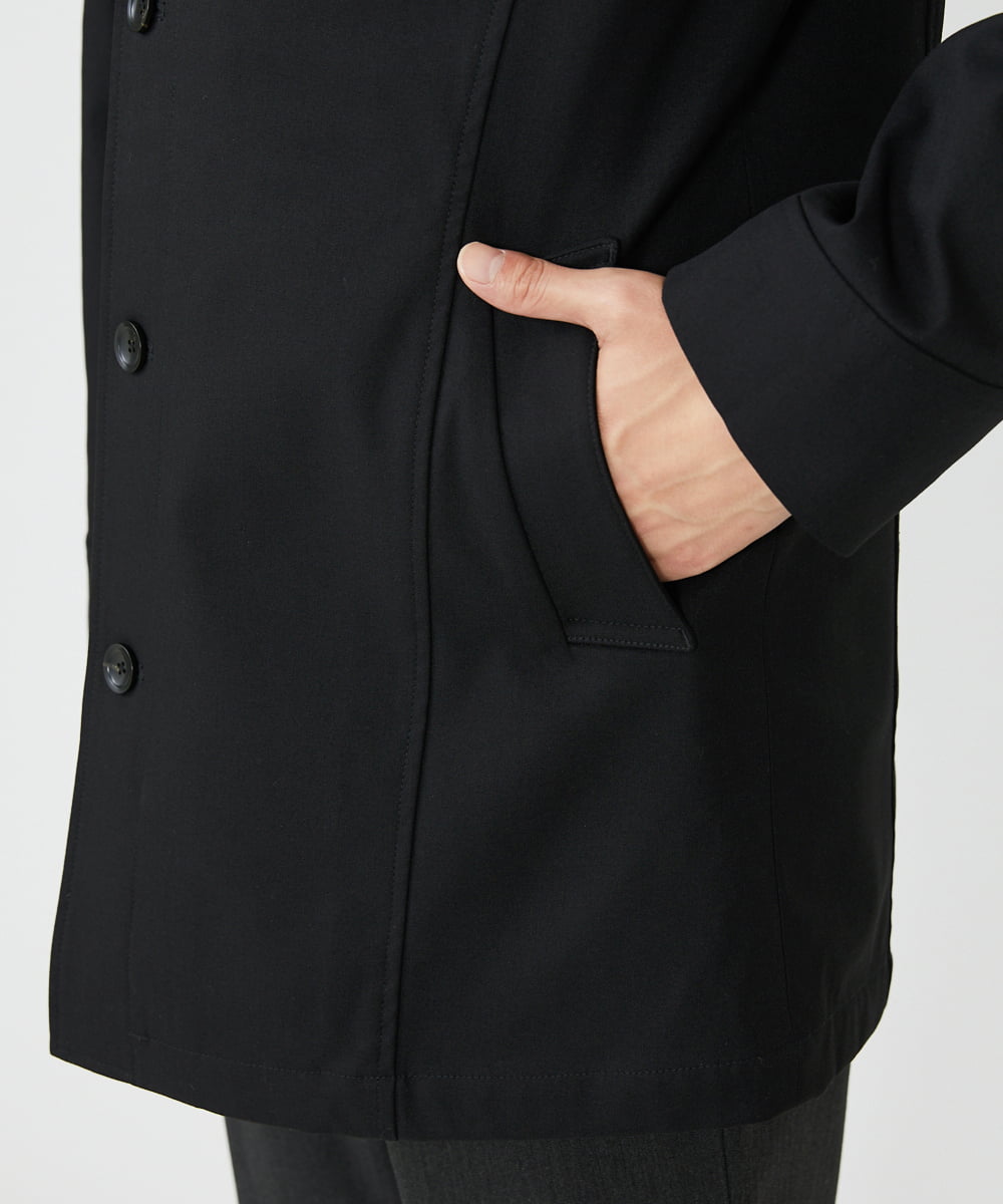 MKUAV71420 MK MICHEL KLEIN HOMME(MKミッシェルクランオム) ライナー付き / ウールタッチボンディングコート ブラック(94)