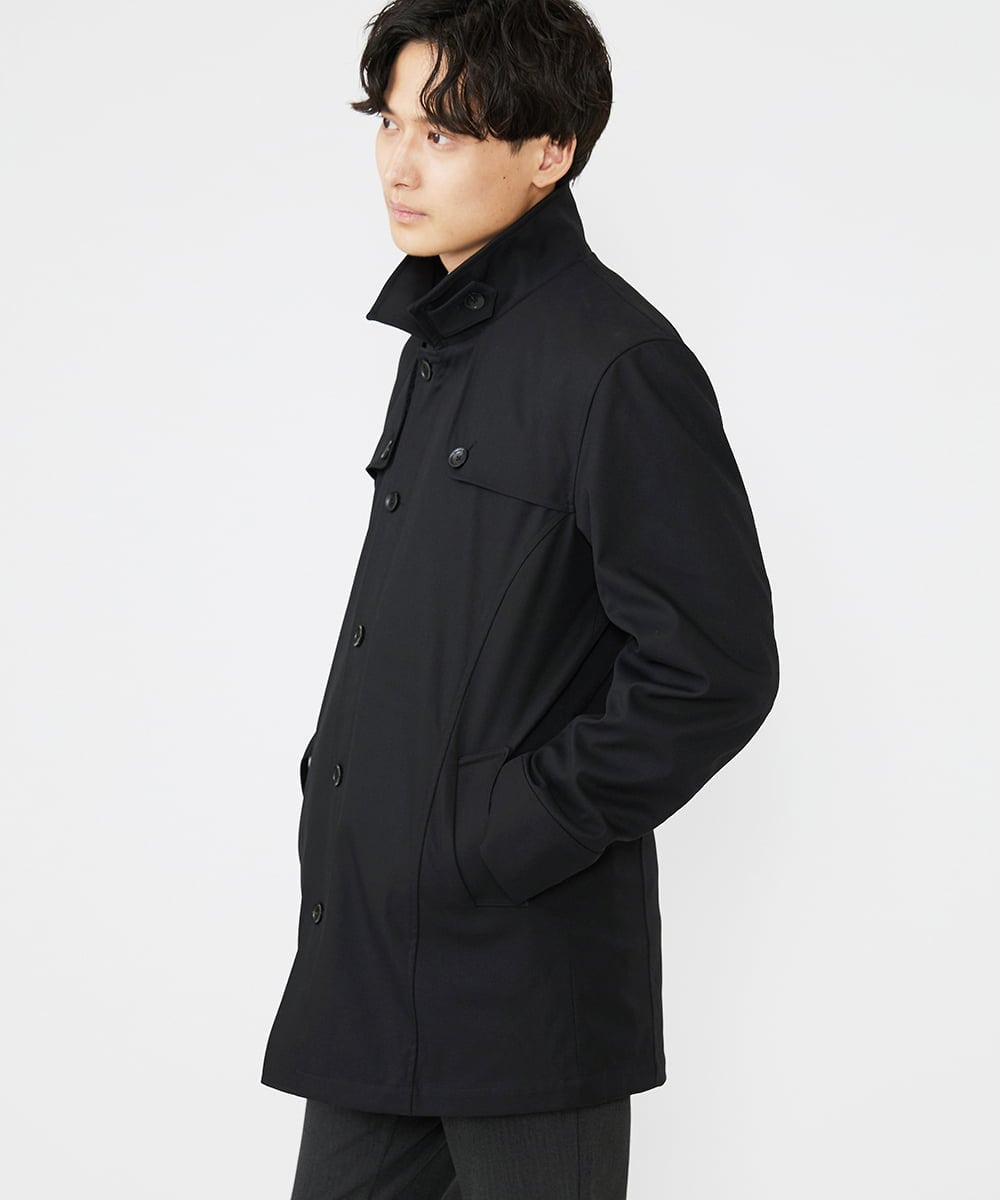 MKUAV71420 MK MICHEL KLEIN HOMME(MKミッシェルクランオム) ライナー付き / ウールタッチボンディングコート ブラック(94)