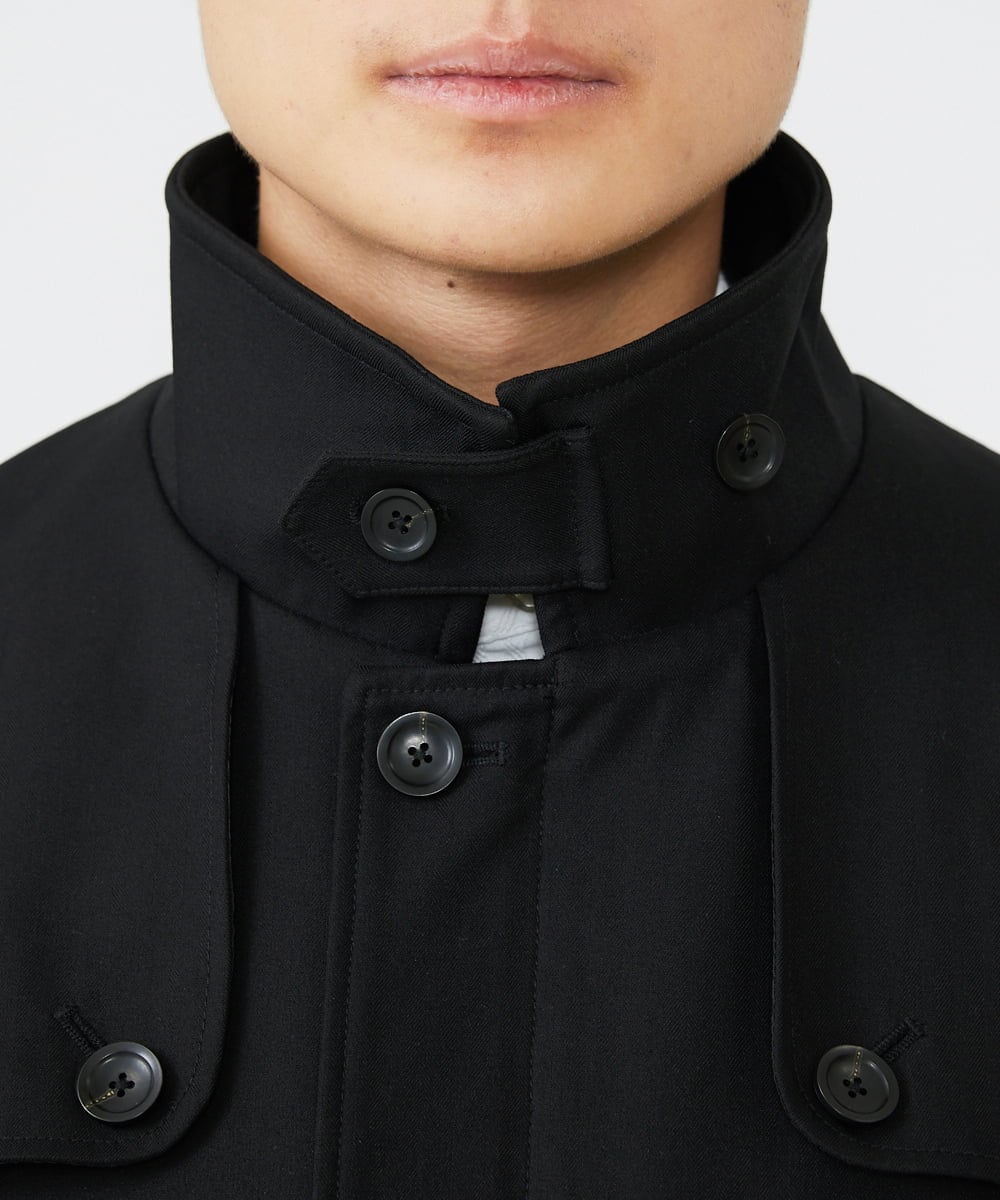 MKUAV71420 MK MICHEL KLEIN HOMME(MKミッシェルクランオム) ライナー付き / ウールタッチボンディングコート ブラック(94)