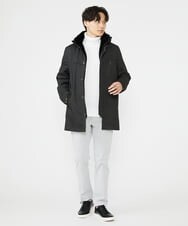 MKUAX11272 MK MICHEL KLEIN HOMME(MKミッシェルクランオム) 2WAYスタンドコート / TEC EASY JERSY カーキ(37)
