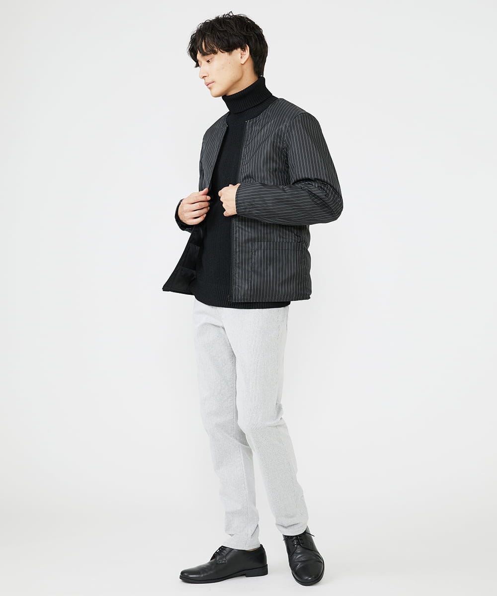 MKUAX11272 MK MICHEL KLEIN HOMME(MKミッシェルクランオム) 2WAYスタンドコート / TEC EASY JERSY カーキ(37)