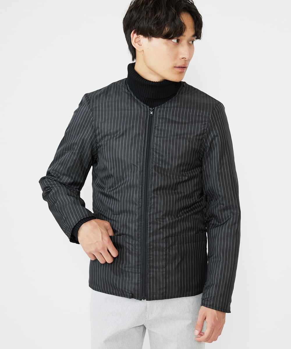 MKUAX11272 MK MICHEL KLEIN HOMME(MKミッシェルクランオム) 2WAYスタンドコート / TEC EASY JERSY カーキ(37)