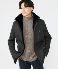 MKUAX11272 MK MICHEL KLEIN HOMME(MKミッシェルクランオム) 2WAYスタンドコート / TEC EASY JERSY カーキ(37)