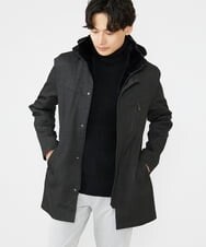 MKUAX11272 MK MICHEL KLEIN HOMME(MKミッシェルクランオム) 2WAYスタンドコート / TEC EASY JERSY カーキ(37)
