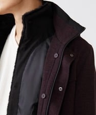 MKUAX11272 MK MICHEL KLEIN HOMME(MKミッシェルクランオム) 2WAYスタンドコート / TEC EASY JERSY パープル(77)