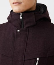 MKUAX11272 MK MICHEL KLEIN HOMME(MKミッシェルクランオム) 2WAYスタンドコート / TEC EASY JERSY パープル(77)