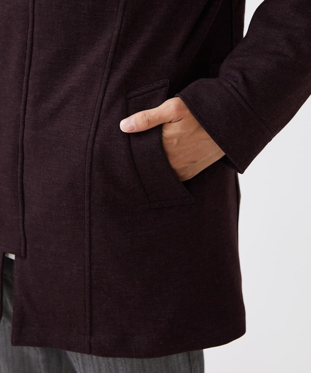 MKUAX11272 MK MICHEL KLEIN HOMME(MKミッシェルクランオム) 2WAYスタンドコート / TEC EASY JERSY パープル(77)