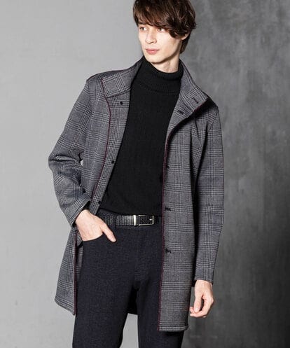 MKUAX31272 MK MICHEL KLEIN HOMME グレンチェックボンディングコート