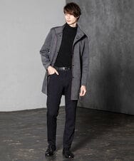 MKUAX31272 MK MICHEL KLEIN HOMME(MKミッシェルクランオム) グレンチェックボンディングコート ダークグレー(93)