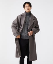 MKUAX33220 MK MICHEL KLEIN HOMME(MKミッシェルクランオム) BIGシルエットダブルコート  ブラウン(86)
