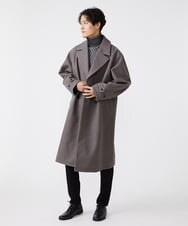 MKUAX33220 MK MICHEL KLEIN HOMME(MKミッシェルクランオム) BIGシルエットダブルコート  ブラウン(86)