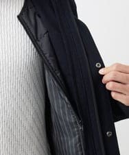 MKUCA71500 MK MICHEL KLEIN HOMME(MKミッシェルクランオム) 【ダウン混ライナー付き】3WAYフードコート / ラナテックボンディングカルゼ ネイビー