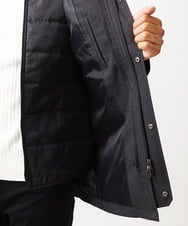 MKUCA71500 MK MICHEL KLEIN HOMME(MKミッシェルクランオム) 【ダウン混ライナー付き】3WAYフードコート / ラナテックボンディングカルゼ ネイビー