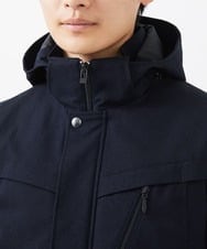 MKUCA71500 MK MICHEL KLEIN HOMME(MKミッシェルクランオム) 【ダウン混ライナー付き】3WAYフードコート / ラナテックボンディングカルゼ ネイビー