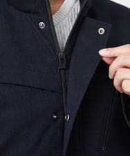MKUCA71500 MK MICHEL KLEIN HOMME(MKミッシェルクランオム) 【ダウン混ライナー付き】3WAYフードコート / ラナテックボンディングカルゼ ネイビー