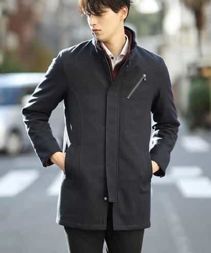 MKUCJ71330 MK MICHEL KLEIN homme ダウンライナー付コート/オックススエードボンディング