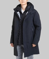 MKUCX41390 MK MICHEL KLEIN HOMME(MKミッシェルクランオム) 【在庫限り/冬～春着用可能】シェルコート / ライナー付き ブラック(94)