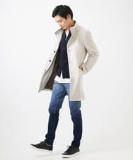 MKUDA61272 MK MICHEL KLEIN HOMME(MKミッシェルクランオム) 【ライナー付き】スプリングコート/ポンチスエード アイボリー