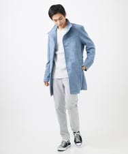 MKUDA61272 MK MICHEL KLEIN HOMME(MKミッシェルクランオム) 【ライナー付き】スプリングコート/ポンチスエード アイボリー